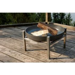 SvenskaV Cube Design-Feuerschale Ø63cm Rohstahl -Garten Leben 840458 4