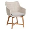 Best Paterna Gartensessel Teak/Geflecht Alabaster