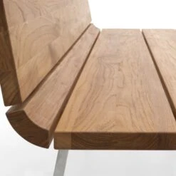 Niehoff Nova Gartenbank 180cm Edelstahl Profilkufe/Teak Recycelt Edelstahl/Teak Recycelt -Garten Leben 842284 2