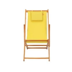 Siena Garden Faro Beach-Liegestuhl Holz/Textilene Gelb -Garten Leben 868970 3