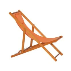 Siena Garden Faro Beach-Liegestuhl Holz/Textilene Orange -Garten Leben 868981 10