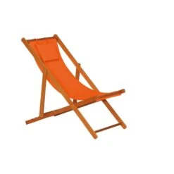 Siena Garden Faro Beach-Liegestuhl Holz/Textilene Orange -Garten Leben 868981 12
