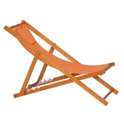 Siena Garden Faro Beach-Liegestuhl Holz/Textilene Orange -Garten Leben 868981 9