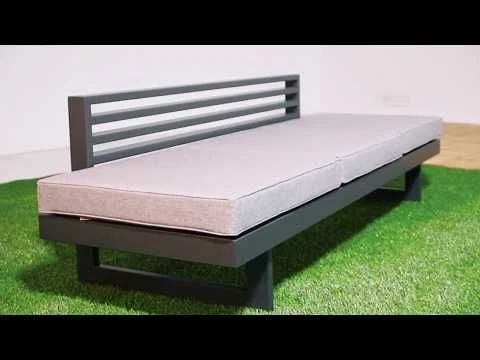 Stern Holly Bank/Liege Aluminium Inklusive Kissen Anthrazit/Grau-Meliert 3 Stern Holly Bank/Liege Aluminium Inklusive Kissen Anthrazit/Grau-Meliert