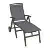 Sieger Trento Gartenliege Klappbar Aluminium/Textilene Eisengrau/Silbergrau -Garten Leben 872688 1