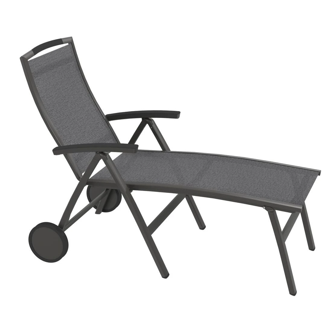 Sieger Trento Gartenliege Klappbar Aluminium/Textilene Eisengrau/Silbergrau 4 Sieger Trento Gartenliege Klappbar Aluminium/Textilene Eisengrau/Silbergrau – Bild 2