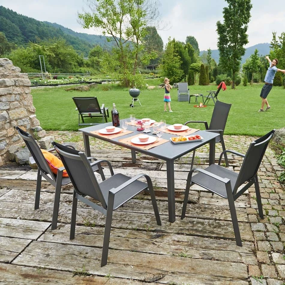 Acamp Urban Klappsessel Aluminium/Textilene Anthrazit/Carbon 4 Acamp Urban Klappsessel Aluminium/Textilene Anthrazit/Carbon – Bild 2