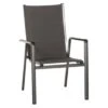 MWH Futosa Stapelsessel Aluminium/Textilene Anthrazit/Grau -Garten Leben 874734 1