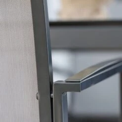 Stern New Levanto Stapelsessel Aluminium/Textilene Anthrazit/Silber -Garten Leben 876032 3