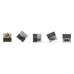 Höfats CUBE Feuerkorb Edelstahl Schwarz -Garten Leben 891454 5