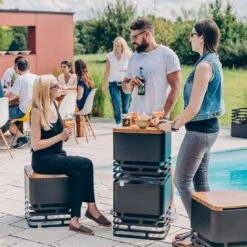 Höfats CUBE Feuerkorb Edelstahl Schwarz -Garten Leben 891454 8