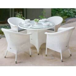 Zebra Hastings Diningsessel Geflecht Schneeweiß -Garten Leben 903224 3