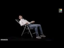 Kettler Granada Klappsessel Aluminium/Textilene Silber/Anthrazit