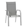 MWH Fabulo Stapelsessel Aluminium/Textilene Silber/Grau -Garten Leben 925367 1