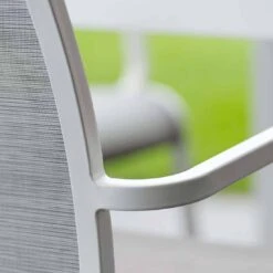 Stern Oskar Stapelsessel Aluminium/Textilene Weiß/Silber -Garten Leben 925774 3