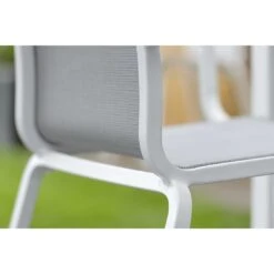 Stern Oskar Stapelsessel Aluminium/Textilene Weiß/Silber -Garten Leben 925774 4