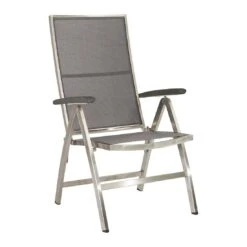 Stern Cardiff Klappsessel Edelstahl/Textilene/Aluminium-Armlehnen Silbergrau