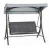 Siena Garden Livorno Hollywoodschaukel Stahl/Ranotex®Faser Anthrazit/Silber-Anthrazit