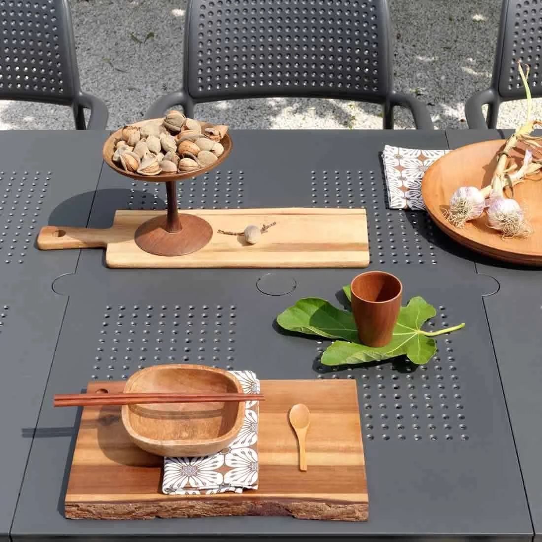 Nardi Bora Gartenmöbelset 7-tlg. Kunststoff Anthrazit 5 Nardi Bora Gartenmöbelset 7-tlg. Kunststoff Anthrazit – Bild 3