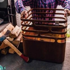 Höfats CUBE Feuerkorb Corten-Stahl Rostig -Garten Leben 961040 3