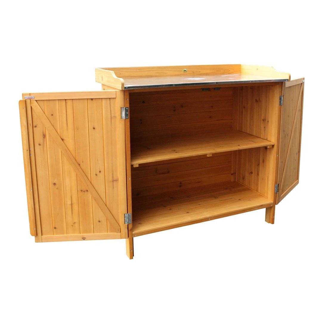 Habau Gartentisch/Pflanztisch Mit Unterschrank Spießtanne Braun 4 Habau Gartentisch/Pflanztisch Mit Unterschrank Spießtanne Braun – Bild 2