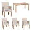 Best Alicante Dininggruppe 5tlg Tisch 160x90cm Alabaster -Garten Leben 975604 1