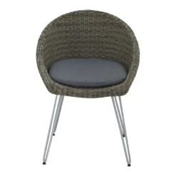 OUTLIV. Sagres Gartenstuhl Stahl/Geflecht Natural Kubu Grey/Royal Anthrazit -Garten Leben 987726 2