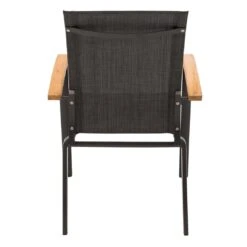 OUTLIV. Davos Stapelsessel Aluminium/Textilene Anthrazit/Grau -Garten Leben 990773 4