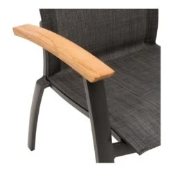 OUTLIV. Davos Stapelsessel Aluminium/Textilene Anthrazit/Grau -Garten Leben 990773 5