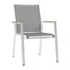 Zebra Fly Stapelsessel Aluminium/Textilene Weiß/Light Grey