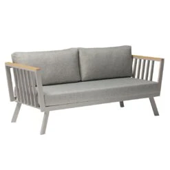 Acamp Gondola Loungeset 4-tlg. Mit Tisch 110x60 Cm Taupe/Grau -Garten Leben acamp gondola loungeset 4 tlg mit tisch 110x60 cm 1434557 4