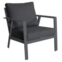 Acamp Thasos Dininglounge Aluminium/Kunstfaser Anthrazit/Grau -Garten Leben acamp thasos loungegruppe 4 tlg aluminium polyester mi tisch 140x80 cm 1434502 4