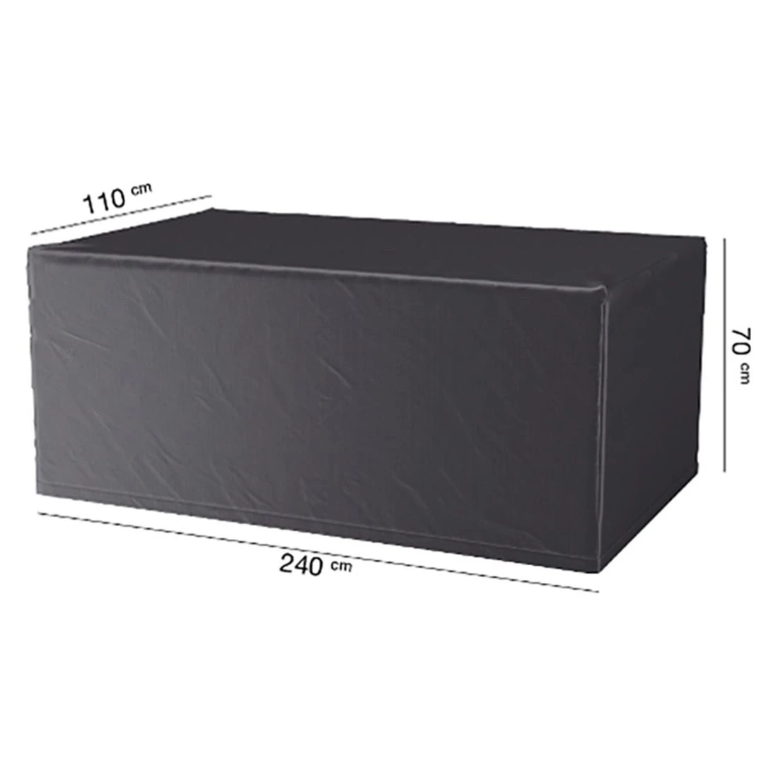 AeroCover Gartentisch Schutzhülle 240x110x70cm Polyester Uni Anthrazit 3 AeroCover Gartentisch Schutzhülle 240x110x70cm Polyester Uni Anthrazit