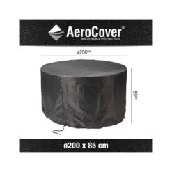 AeroCover Gartenmöbel-Set Schutzhülle Ø200x85cm Polyester Uni Anthrazit -Garten Leben aerocover sitzgruppenhulle o200x85cm fur siena garden oase sofaset 5