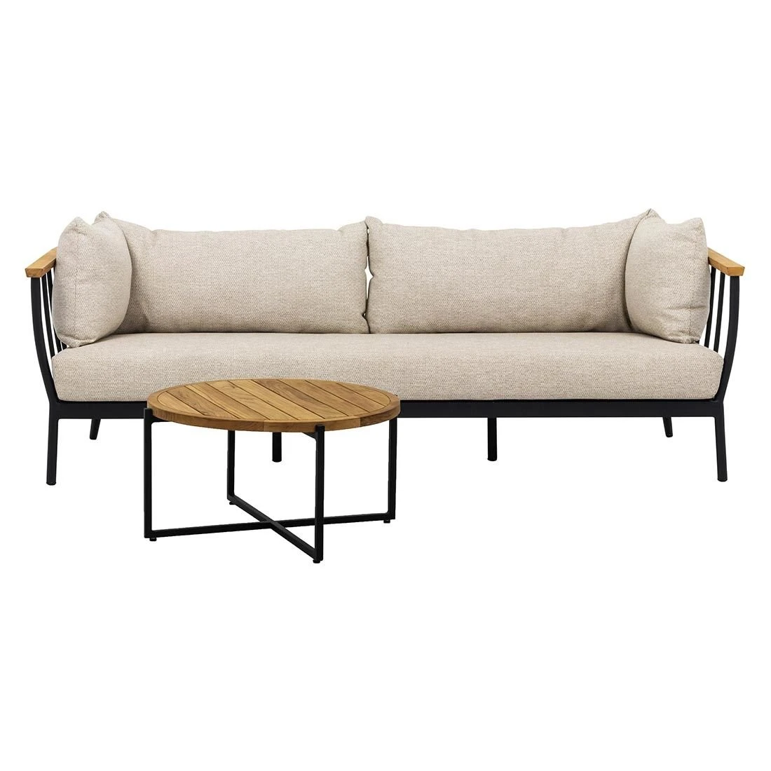 Apple Bee Condor Loungebank Inkl. Loungetisch Schwarz/Natur 4 Apple Bee Condor Loungebank Inkl. Loungetisch Schwarz/Natur – Bild 2