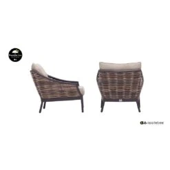 Apple Bee Milou Loungesessel Aluminium/Rope/Bee Wett Schwarz/Willow -Garten Leben apple bee milou lounge loungesessel aluminium rope bee wett black willow nature grey 1098551 5