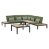 Apple Bee Pebble Beach Ecklounge 4-tlg. Aluminium/Bee Wett Black/Olive Green