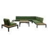 Apple Bee Pebble Beach Ecklounge 6-tlg. Aluminium/Bee Wett Black/Olive Green -Garten Leben apple bee pebble beach loungeecke 6 tlg aluminium bee wett 1356325 1