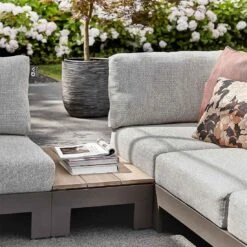 Apple Bee Sticks & More Loungeset 6-tlg. Aluminium/Bee Wett Taupe/Natural Oak -Garten Leben apple bee sticks more sofagruppe 6tlg aluminium bee wett 1357073 8