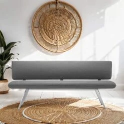 Best Babylon Bravour 4-Sitzerbank 200cm Edelstahl/Horizon Silber/Marengo