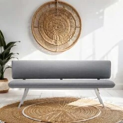 Best Babylon Bravour 4-Sitzerbank 200cm Edelstahl/Horizon Silber/Humo