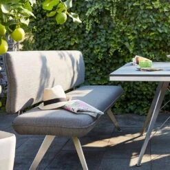 Best Babylon Bravour 4-Sitzerbank 200cm Edelstahl/Horizon Silber/Humo -Garten Leben best babylon bravour 4 sitzerbank 200cm edelstahl horizon 1426692 3