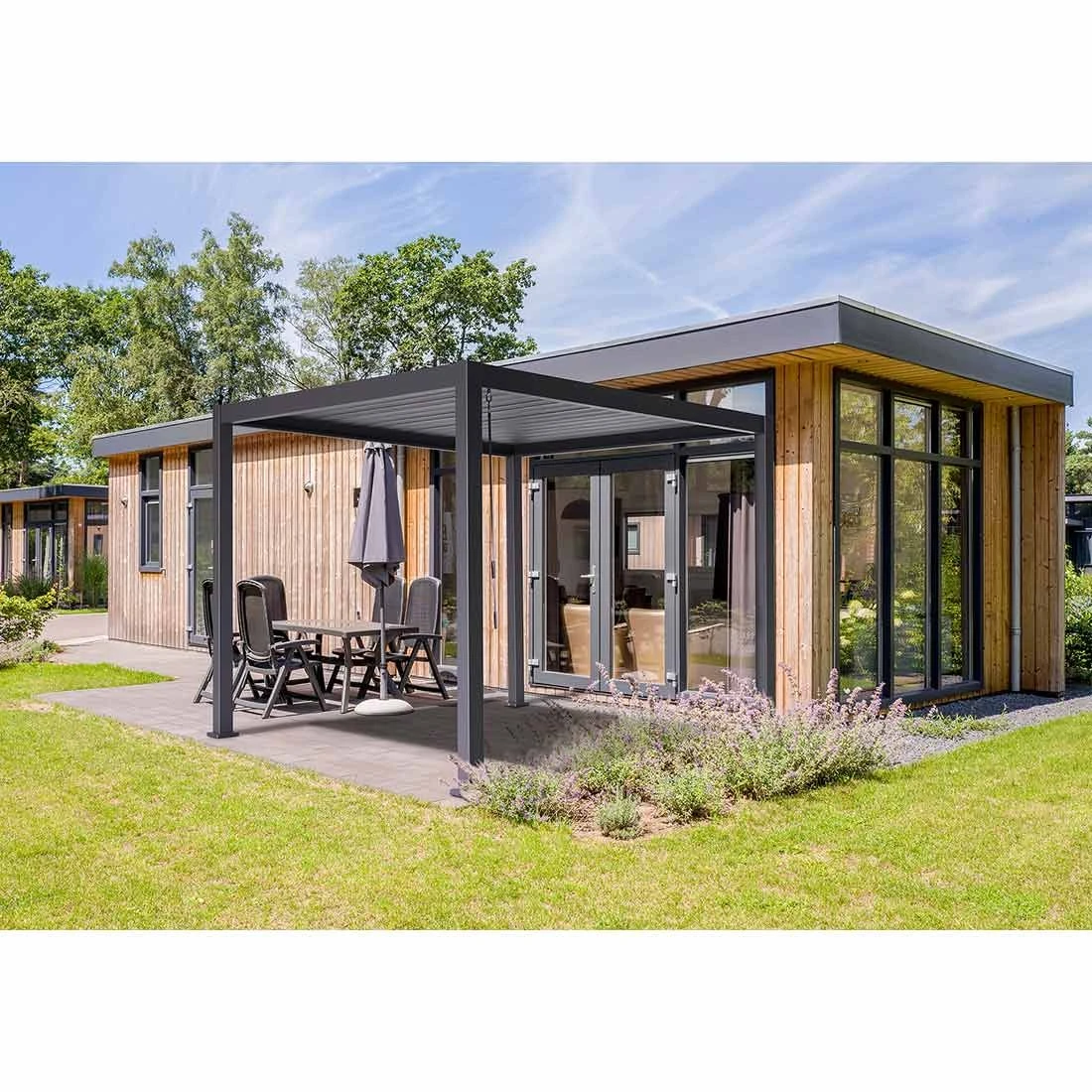 Best Cadiz Gartenpergola 300x400cm Aluminium Anthrazit 5 Best Cadiz Gartenpergola 300x400cm Aluminium Anthrazit – Bild 3