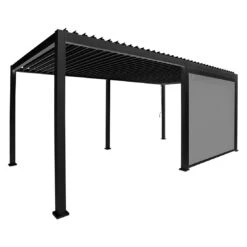 Best Cadiz Gartenpergola 360x530cm Aluminium Inkl. Seitenrollo 265cm Anthrazit