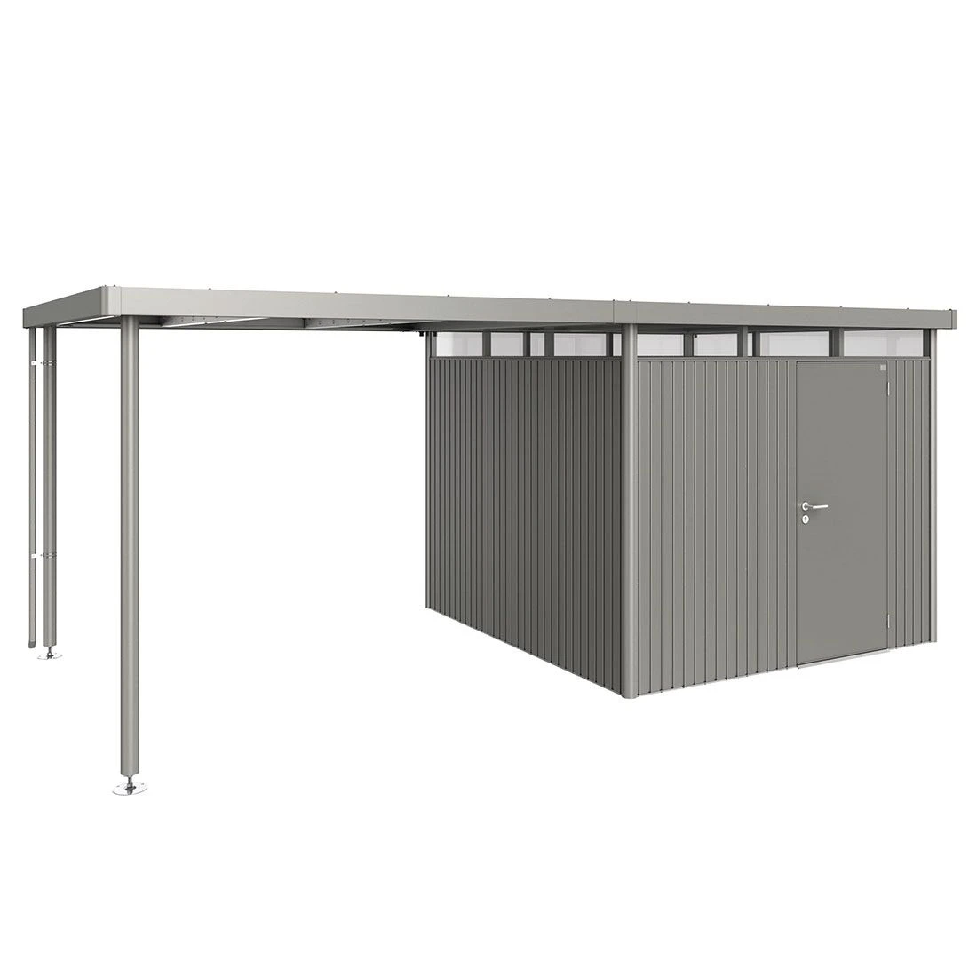 Biohort HighLine Seitendach 282x275x222cm Quarzgrau-Metallic 3 Biohort HighLine Seitendach 282x275x222cm Quarzgrau-Metallic