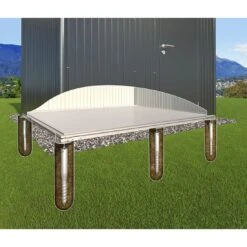 Biohort Neo SmartBase Plus Fundament Silber -Garten Leben biohort neo smartbase plus grundplatte 166x166cm 1348196 1