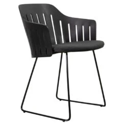 Cane-Line Choice Gartenstuhl Stahl/Polypropylen/Acryl + Kissen Black