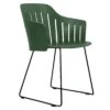 Cane-Line Choice Gartenstuhl Stahl/Polypropylen Kufe Black/Dusty Green -Garten Leben cane line choice gartenstuhl stahl polypropylen kufe 1479635 1