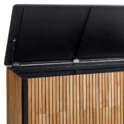 Cane-Line Combine Gartenbox Groß Teak/Aluminium Natur/Lava Grey -Garten Leben cane line combine kissentruhe gross teak aluminium 1463465 4