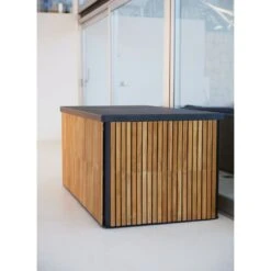 Cane-Line Combine Gartenbox Groß Teak/Aluminium Natur/Lava Grey -Garten Leben cane line combine kissentruhe gross teak aluminium 1463465 5